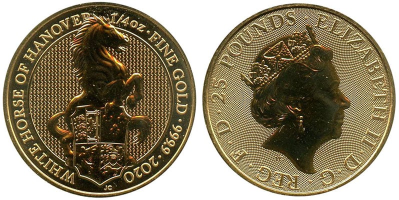 Queens Beast Goldmünzen