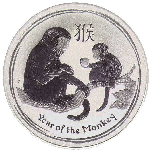 5 oz Lunar II Silber - Affe 2016
