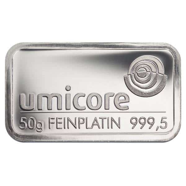 50 g Platinbarren - diverse - 19 % MwST