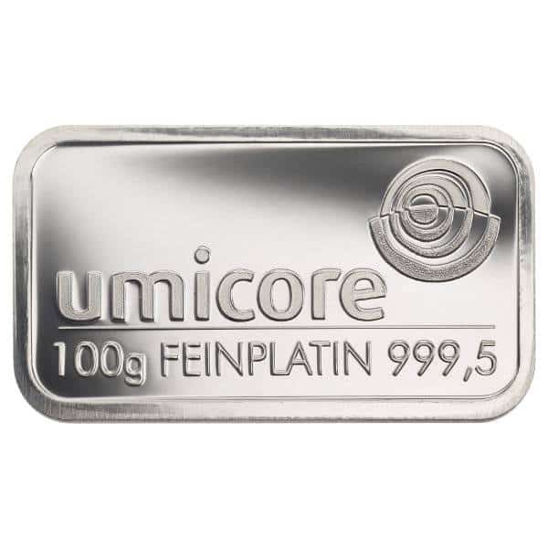 100 g Platinbarren - 19 % MwST