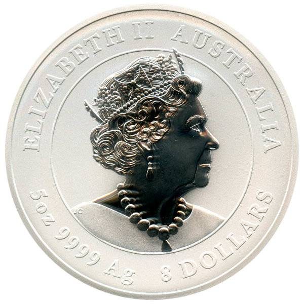 5 oz Lunar III Silber - Maus 2020
