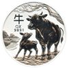 5 oz Lunar III Silber - Ochse 2021 - D