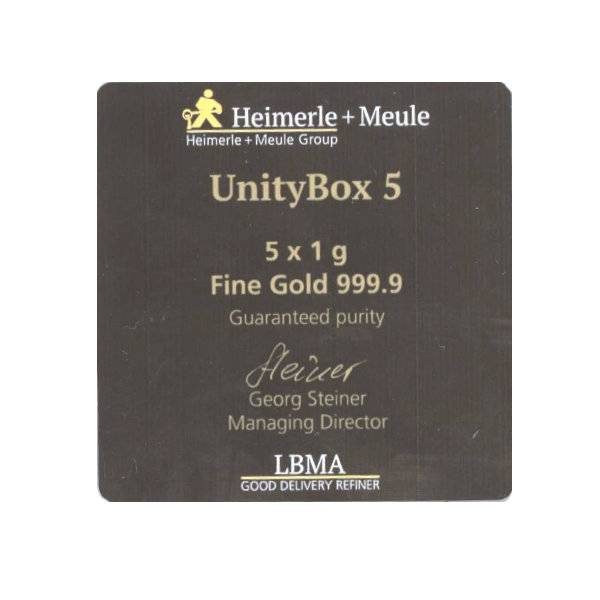 5 x 1 g Unity Bar Box - Heimerle + Meule