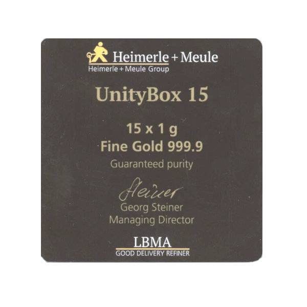15 x 1 g Unity Bar Box - Heimerle + Meule