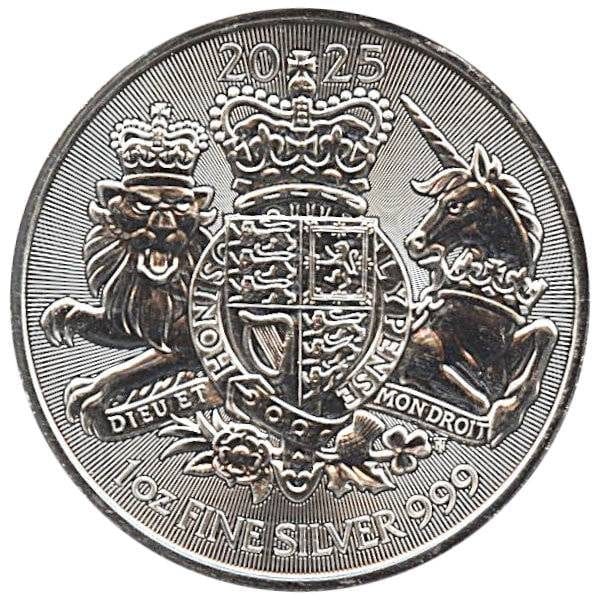 1 oz Royal Arms Silber - 2025 -19% MwSt.