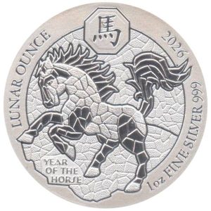 1 oz Ruanda Lunar Pferd 2026 - 19% MwSt.
