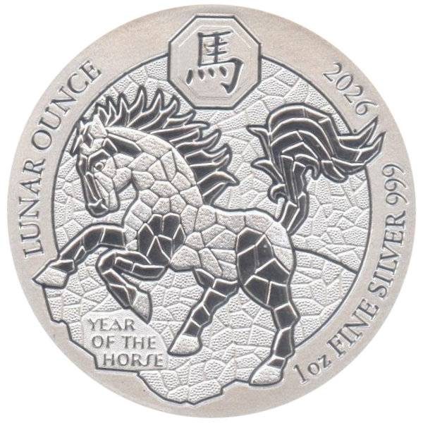 1 oz Ruanda Lunar Pferd 2026 - 19% MwSt.