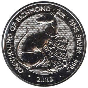 2 oz Silber Tudor Beasts - Greyhound - 2025 - MwSt.19%
