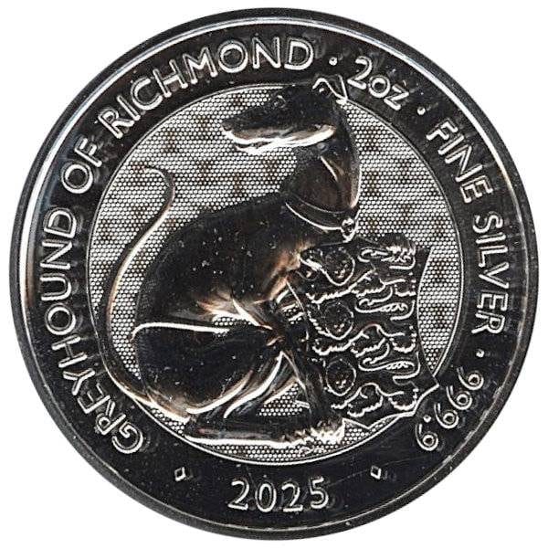 2 oz Silber Tudor Beasts - Greyhound - 2025 - MwSt.19%