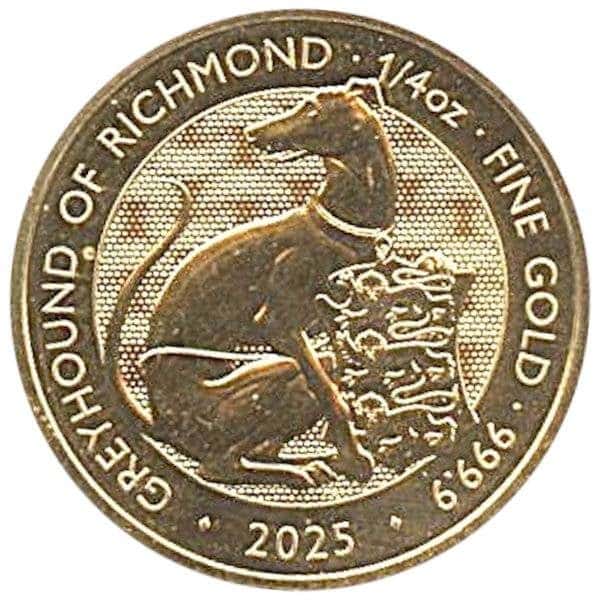 1/4 oz Gold Tudor Beasts Greyhound 2025