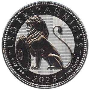 5 oz Silber British Lion 2025 - 19% MwSt.