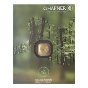 1 oz Goldbarren - CO2 neutral - C.HAFNER - Quadrat