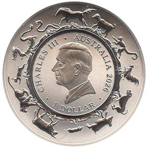 1 oz Silber - Australien RAM Lunar Pferd 2026
