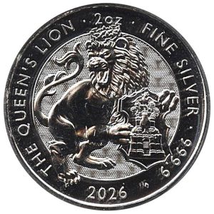 251126204807_530427343 2 oz Silber Tudor Beasts - Queen's Lion - 2026 - MwSt.19%