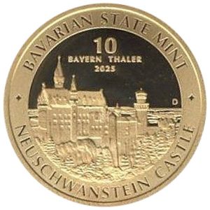 251127224710_485821765 1/10 oz Gold Bayern Thaler - Schloss Neuschwanstein 2025