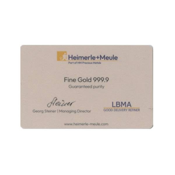 Geschenkmotivbarren - 1 g Goldbarren Heimerle - Frohe Ostern