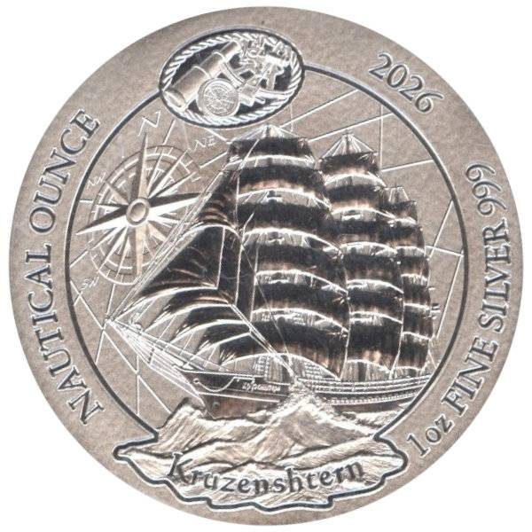 1 oz Ruanda Nautical Silber - Kruzenshtern 2026 - 19% MwSt.