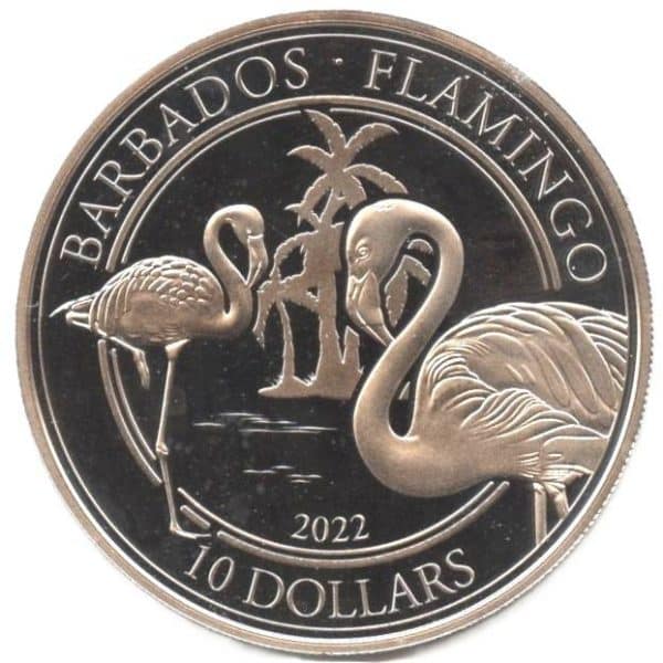 1 oz Platin Barbados Flamingo 2022