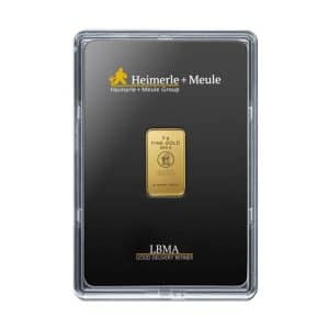 5 g Goldbarren Heimerle - Meule geprägt