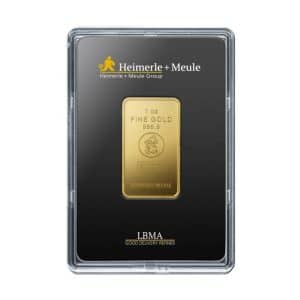 1 oz Goldbarren - Heimerle + Meule geprägt