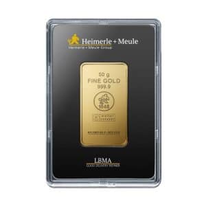 50 g Goldbarren - Heimerle + Meule geprägt