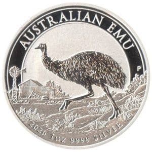 1 oz Silber Australien Emu - 2026 - 19% MwSt.
