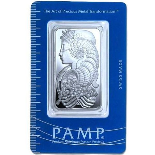 1 oz Silberbarren - Pamp - 19% Mwst.