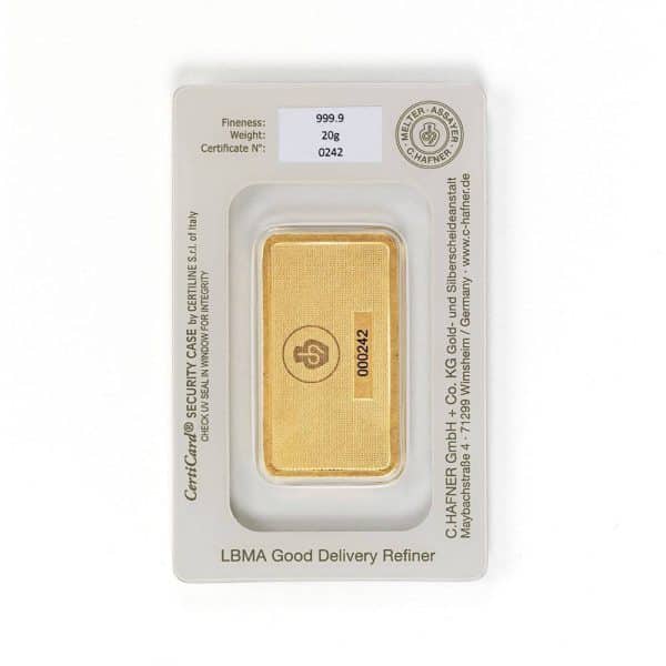 20 g Goldbarren - C.HAFNER
