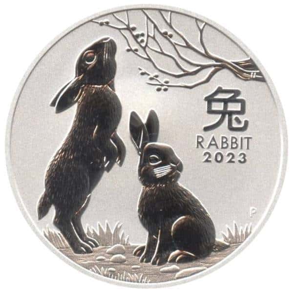 1/2 oz Lunar III Silber - Hase 2023 - differenzbes